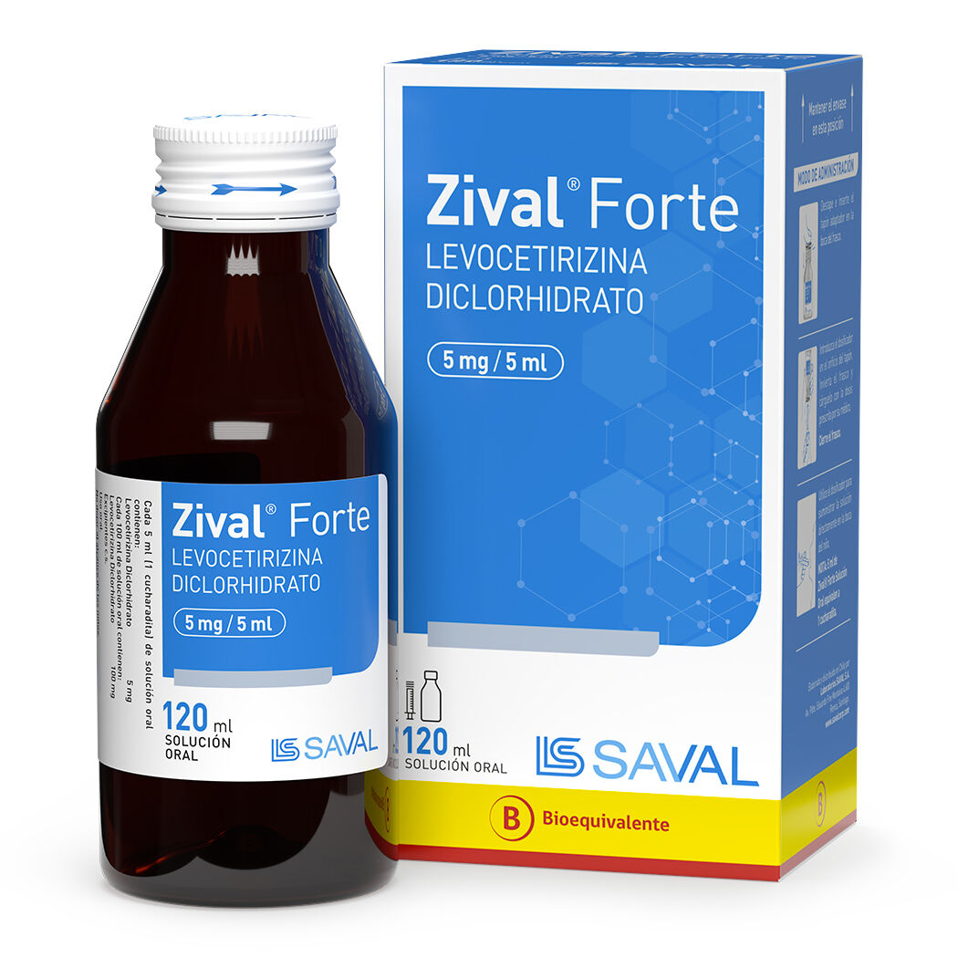 Zival Forte (B) Levocetirizina 5mg/5ml Jarabe 120ml