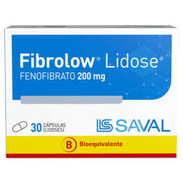 Fibrolow Lidose Fenofibrato 200mg 30 Cápsulas