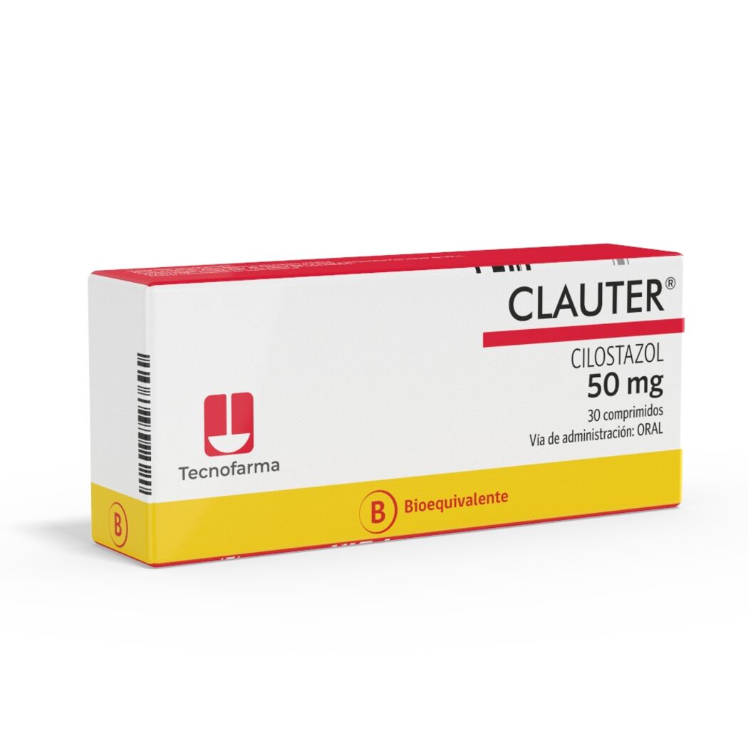 Clauter (B) Cilostazol 50mg 30 Comprimidos