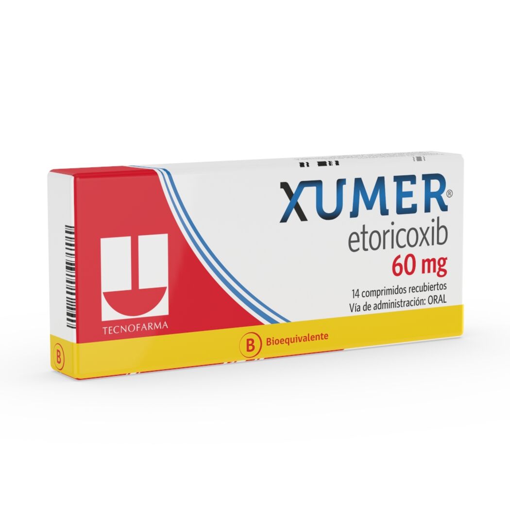 Xumer (B) Etoricoxib 60mg 14 Comprimidos Recubiertos