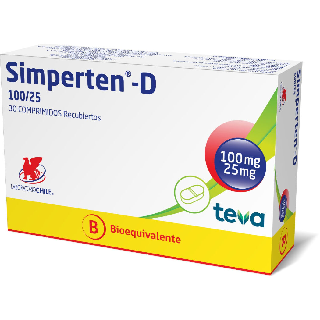 Simperten-D 100/25 Hidroclorotiazida / Losartan 30 Comprimidos Recubiertos