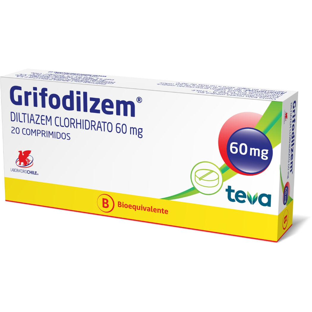 Grifodilzem Diltiazem 60mg 60 Comprimidos Prolongados