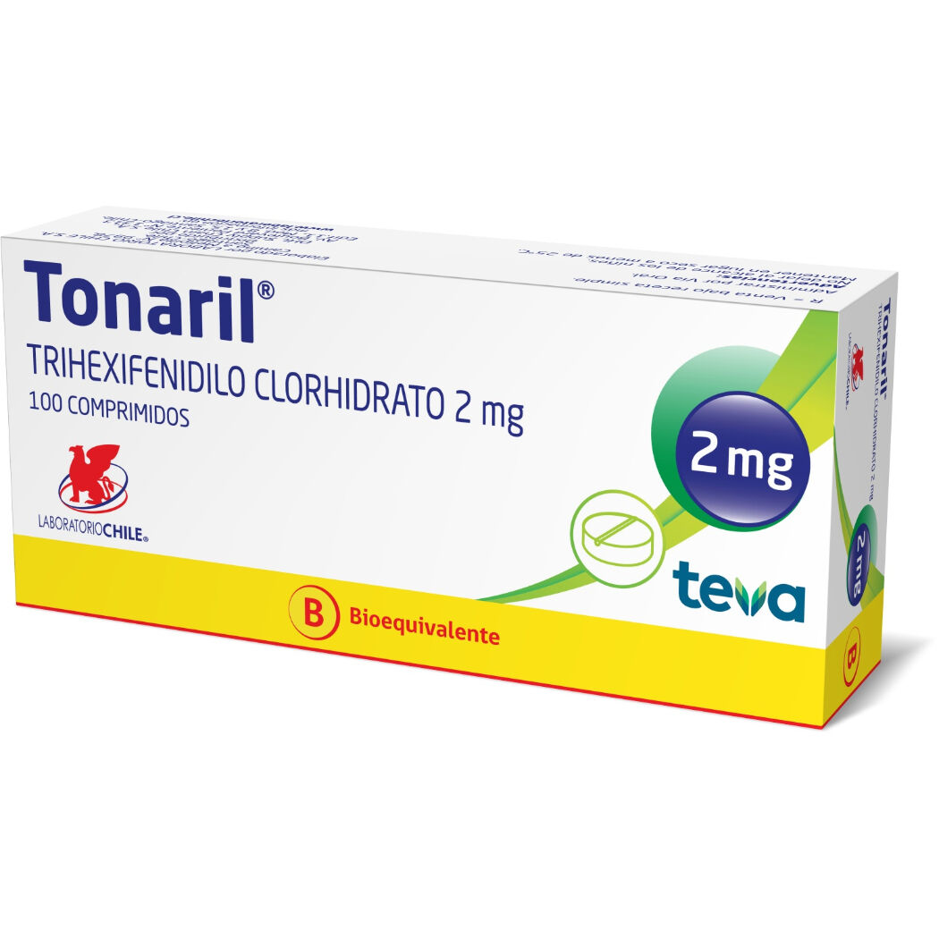 Tonaril Trihexifenidilo 2mg 100 Comprimidos