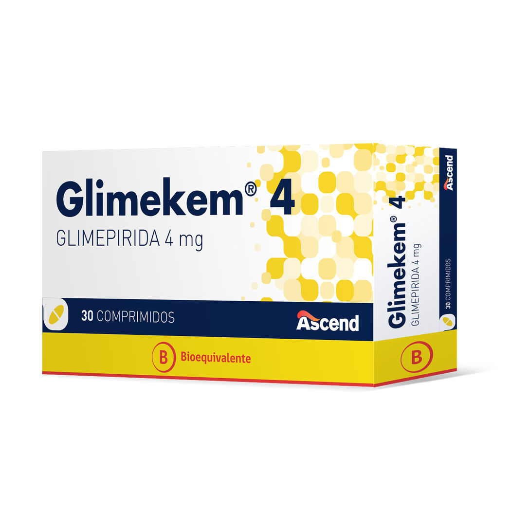 Glimekem (B) Glimepirida 4mg 30 Comprimidos