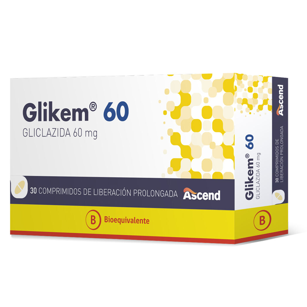 Glikem (B) Gliclazida 60mg 30 Comprimidos Prolongados
