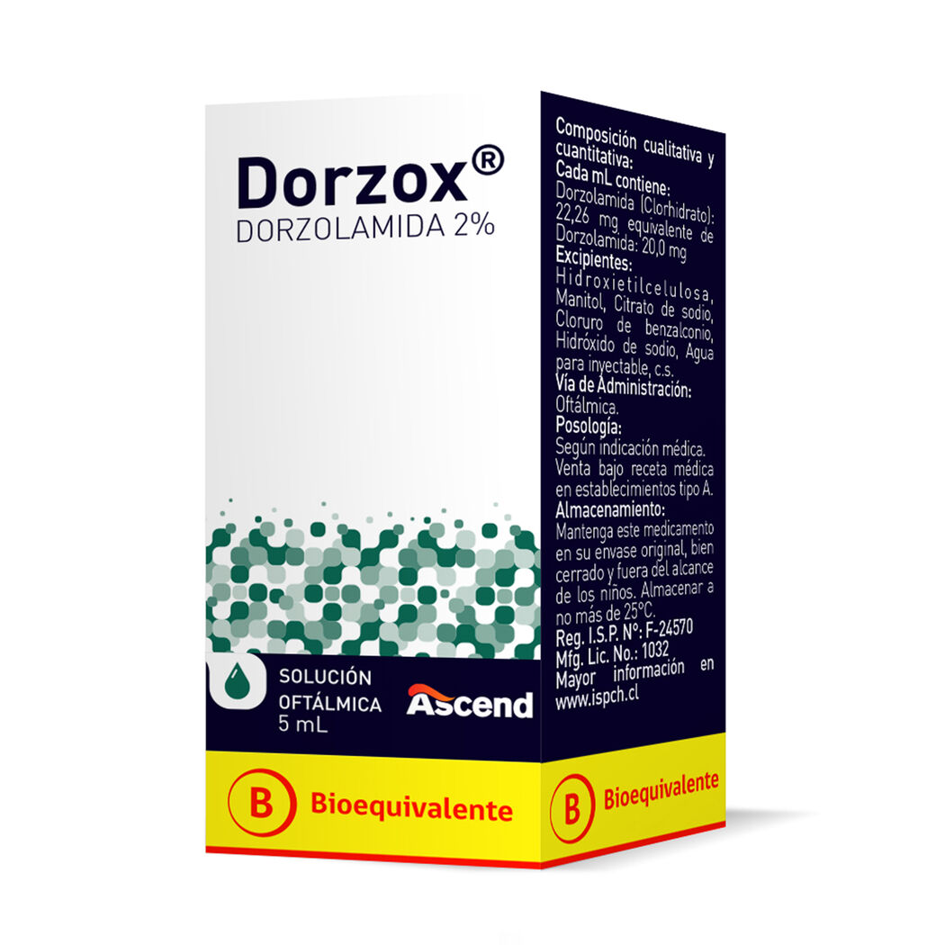 Dorzox 2% Dorzolamida Solución Oftálmica 5ml