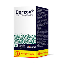 Dorzox 2% Dorzolamida Solución Oftálmica 5ml