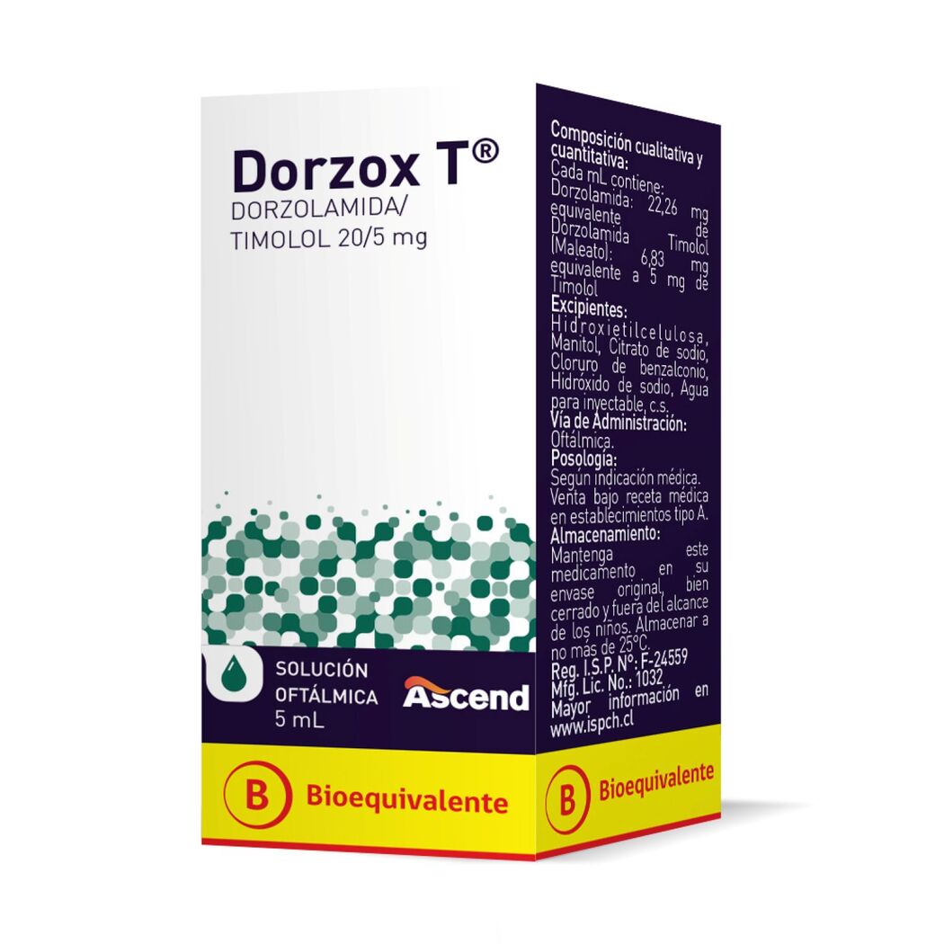 Dorzox T Dorzolamida - Timolol Solución Oftálmica 5ml