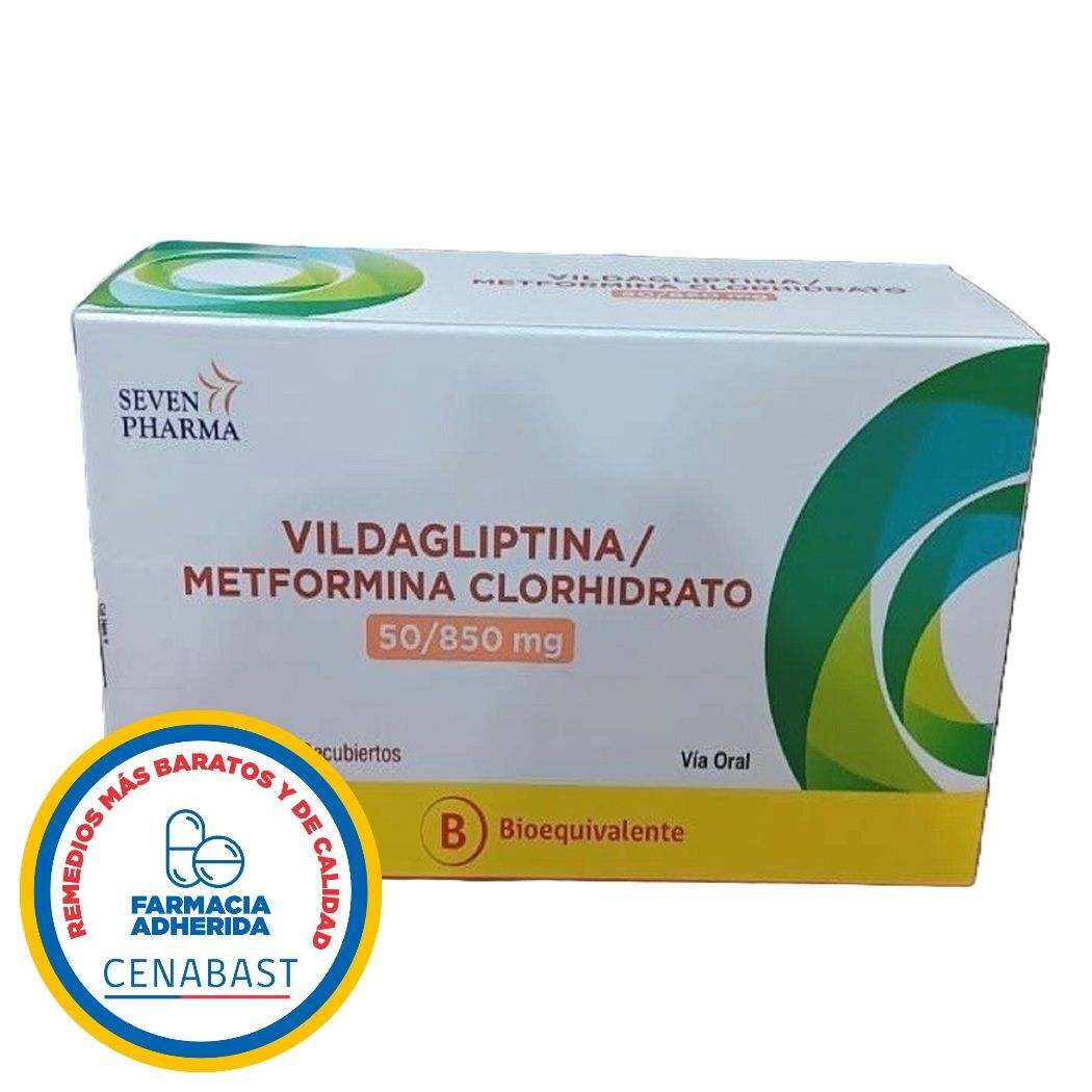 Vildagliptina / Metformina (B) 50/850mg 60 Comprimidos Recubiertos - Cenabast