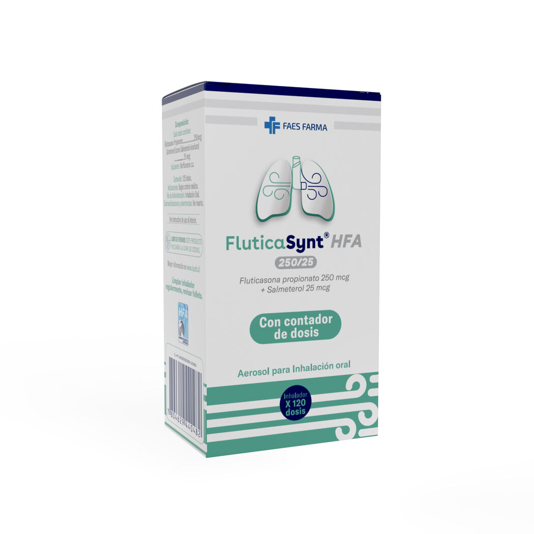 Fluticasynt HFA 250/25 Aerosol para Inhalacion Oral 120 Dosis