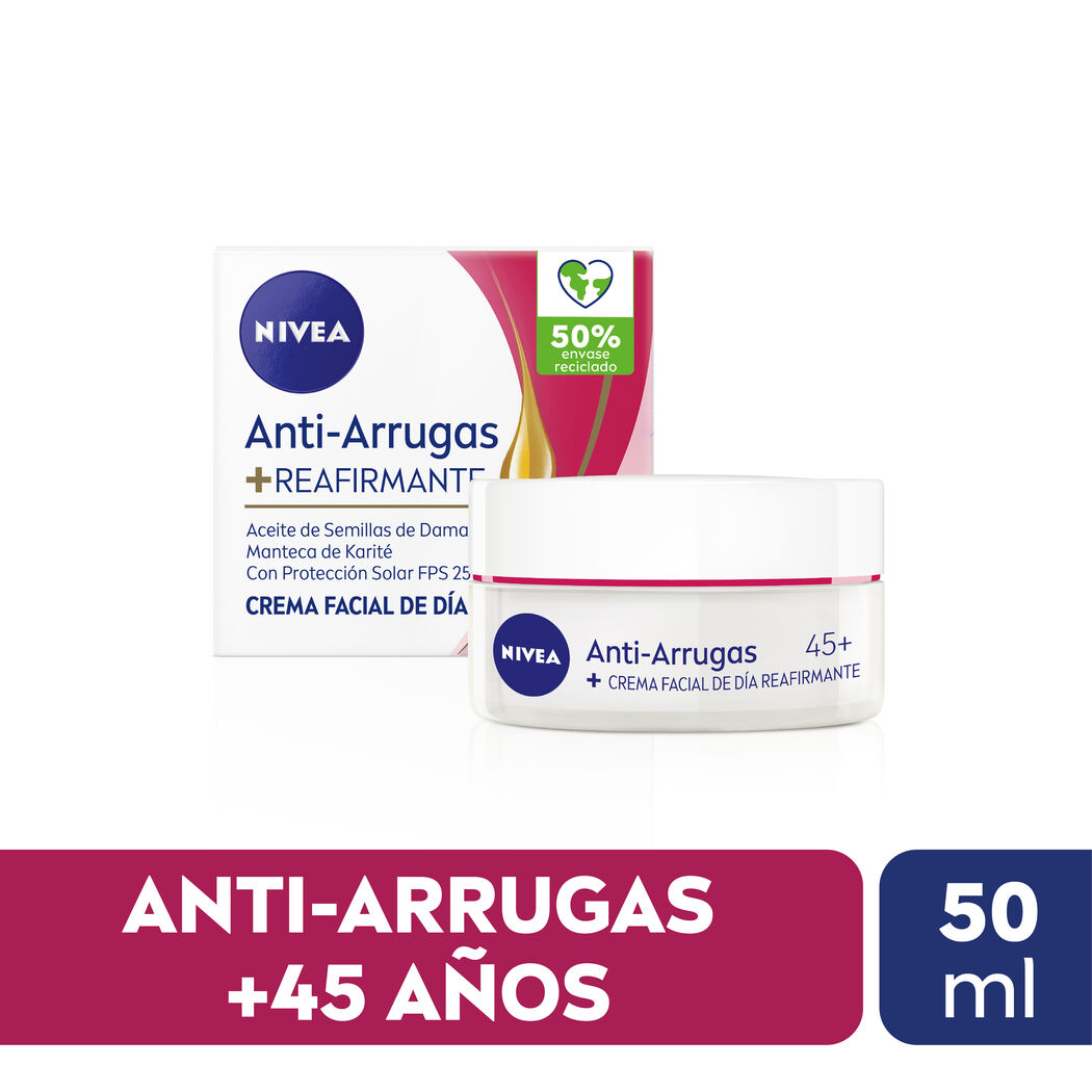 NIVEA Crema Facial Antiarrugas 45+ Reafirmante 50ml