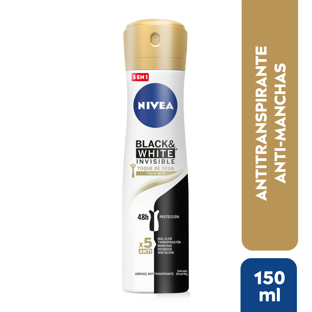 NIVEA Antitranspirante Aerosol Black & White Invisible 150ml