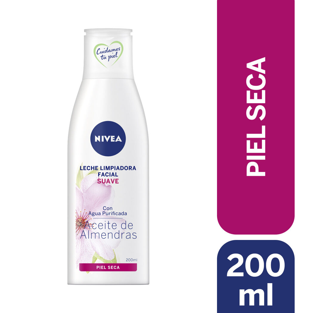 NIVEA Leche Limpiadora Facial Suave Para Piel Seca 200ml