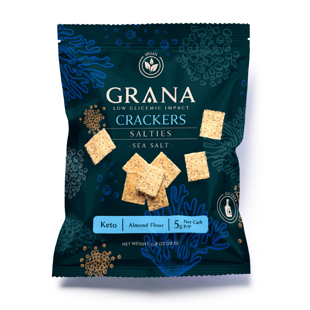 Grana Crackers Keto Sal de Mar y Vegan