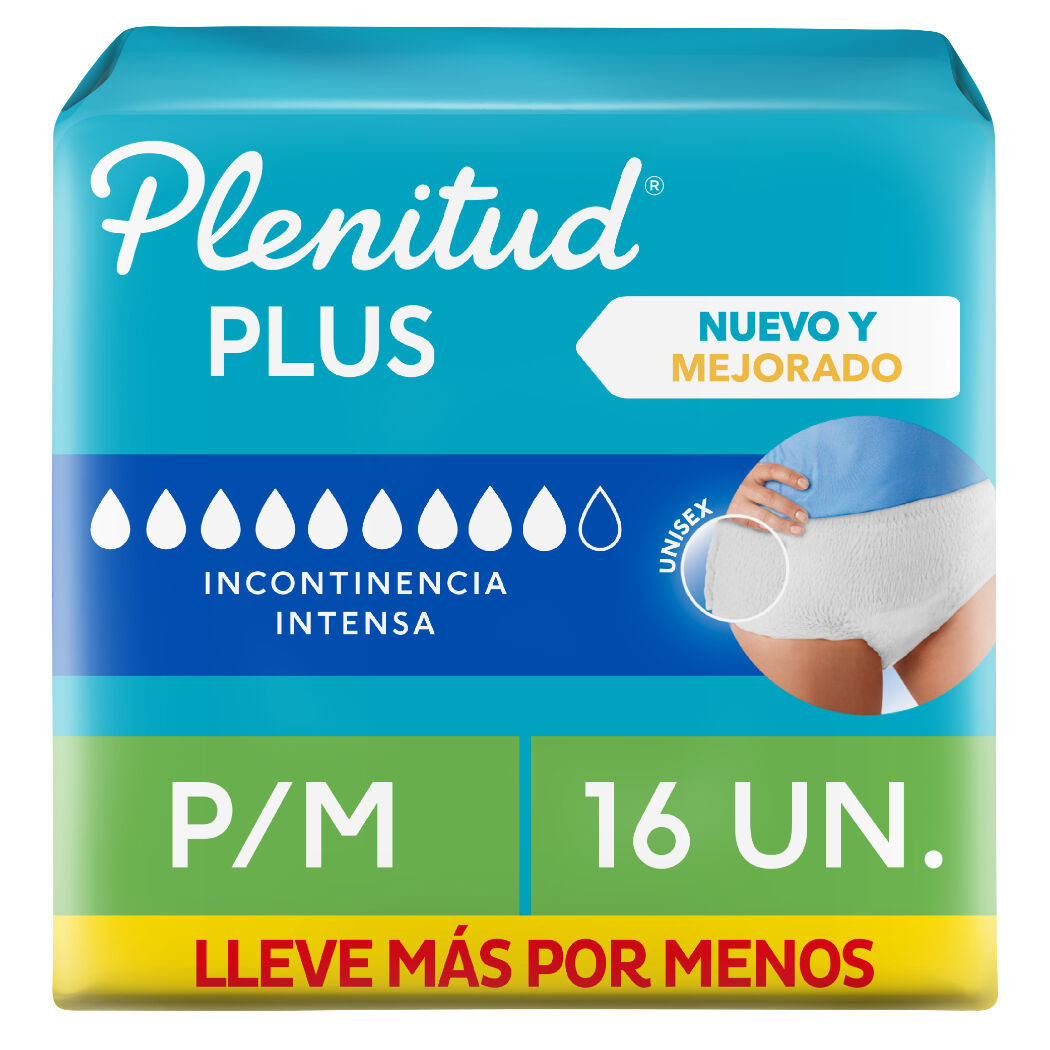 Ropa Interior Desechable Plenitud Protect Plus P/M 16 Unidades
