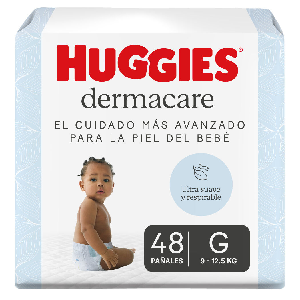 Pañales Huggies Dermacare Etapa 3/G Cuidado Mas Avanzado para la Piel 48 Unidades