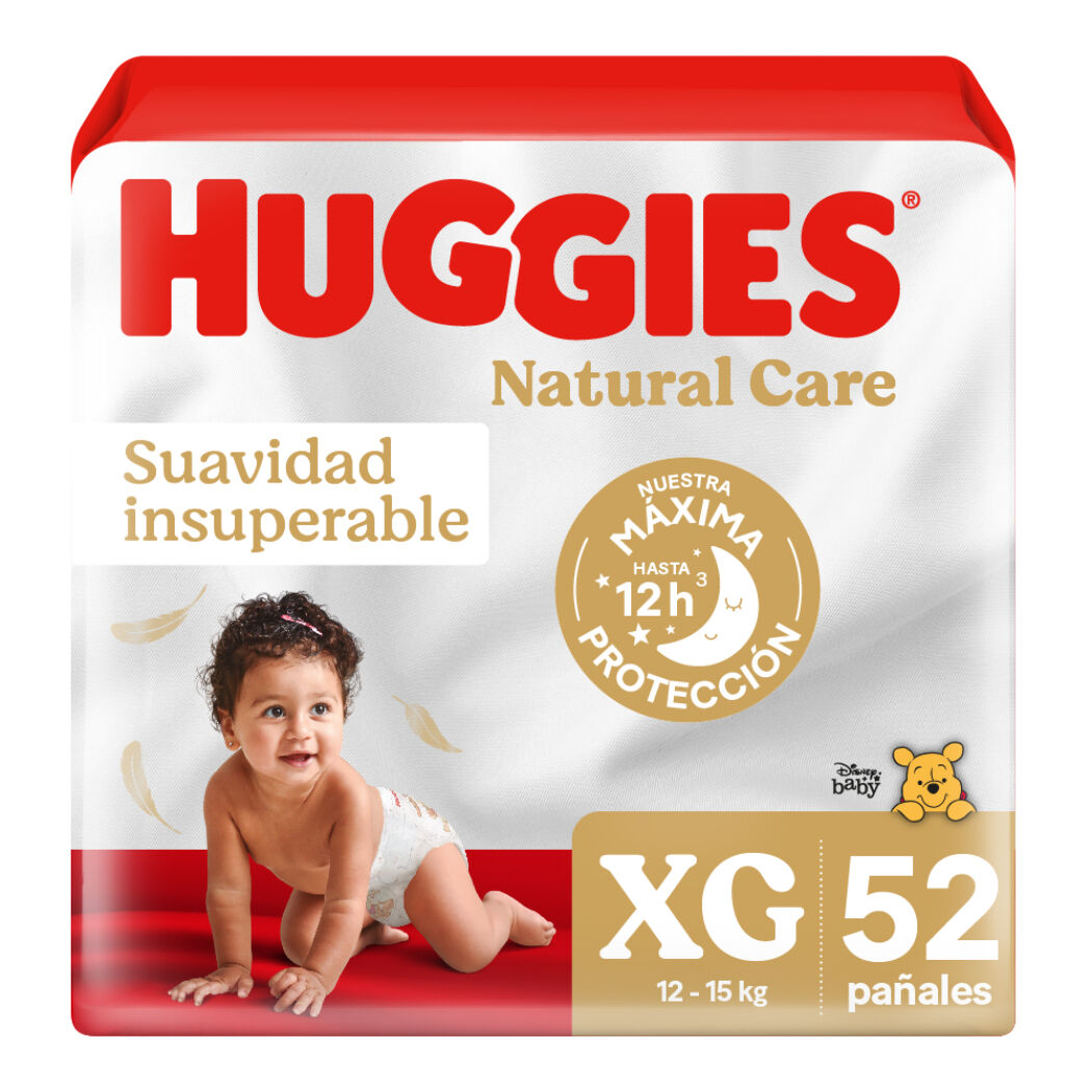 Pañales Huggies Natural Care XG 52 Unidades