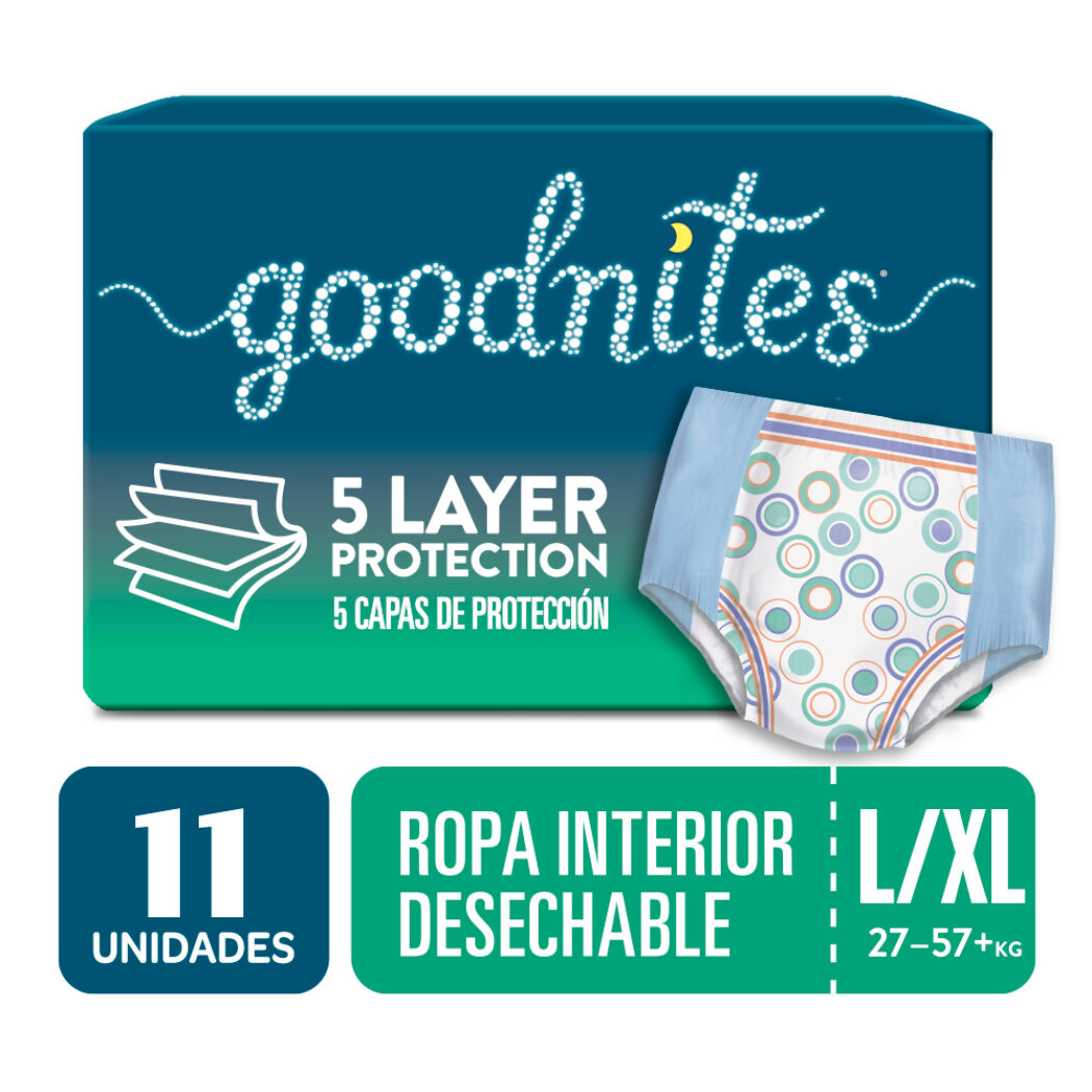 Ropa Interior Desechable Goodnites Unisex Talla L 11 Unidades
