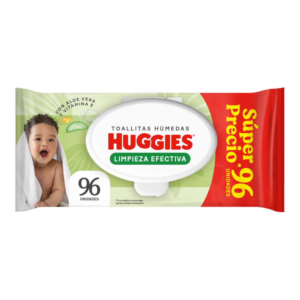 Toallas Húmedas Huggies Limpieza Efectiva 96 Unidades