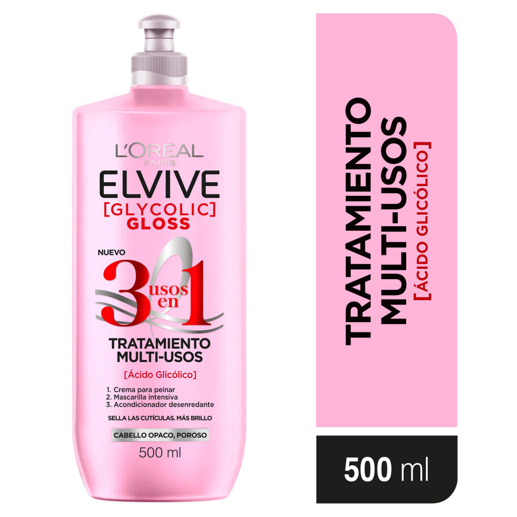 ELVIVE Glycolic Gloss 3-en-1 Crema para peinar 500ml