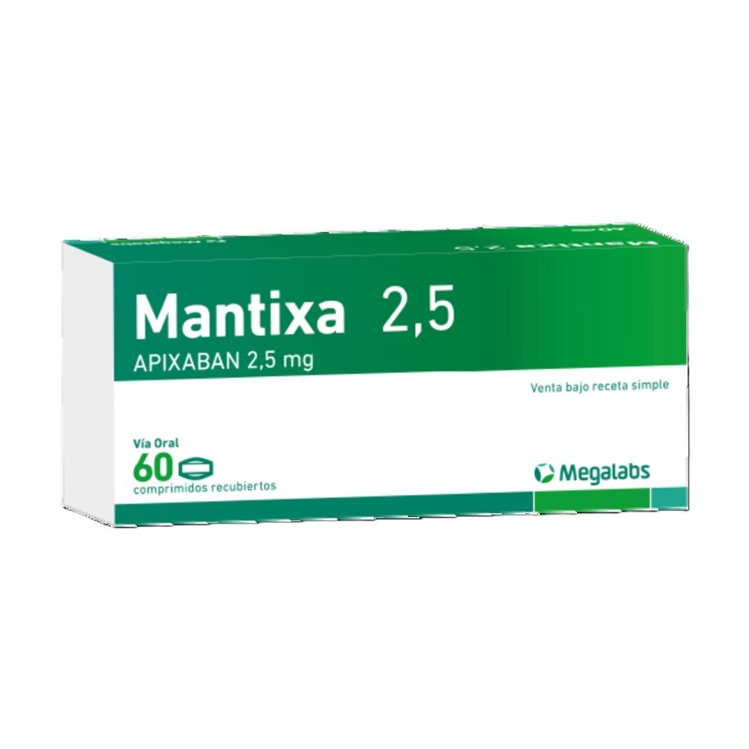 Mantixa Apixaban 2.5mg 60 Comprimidos Recubiertos