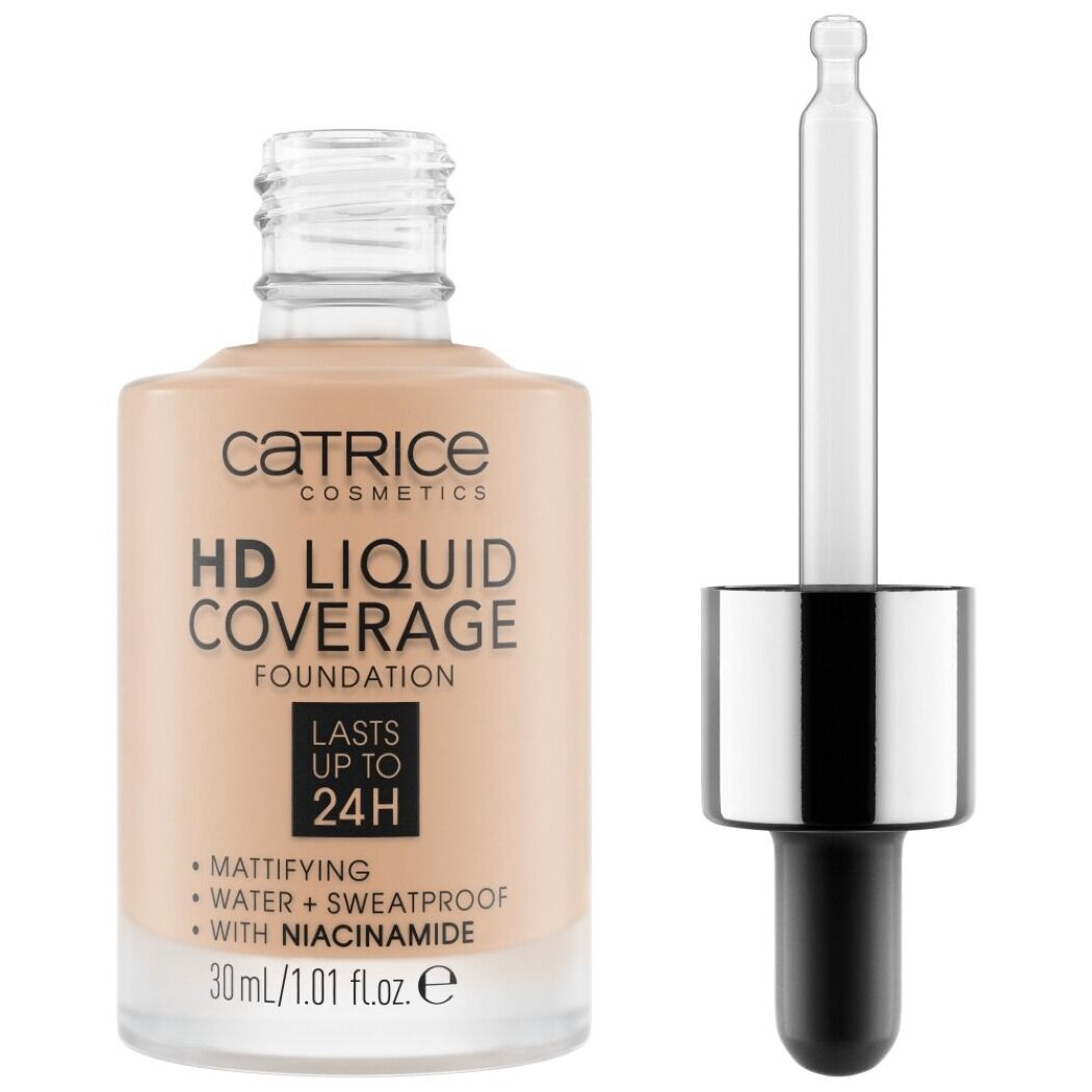 Base Líquida Coverage Hd 030 Sand Beige
