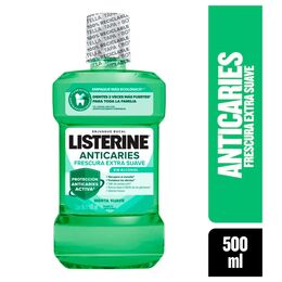 Enjuague bucal Listerine® Anticaries frescura extra suave (sin alcohol) 500ml