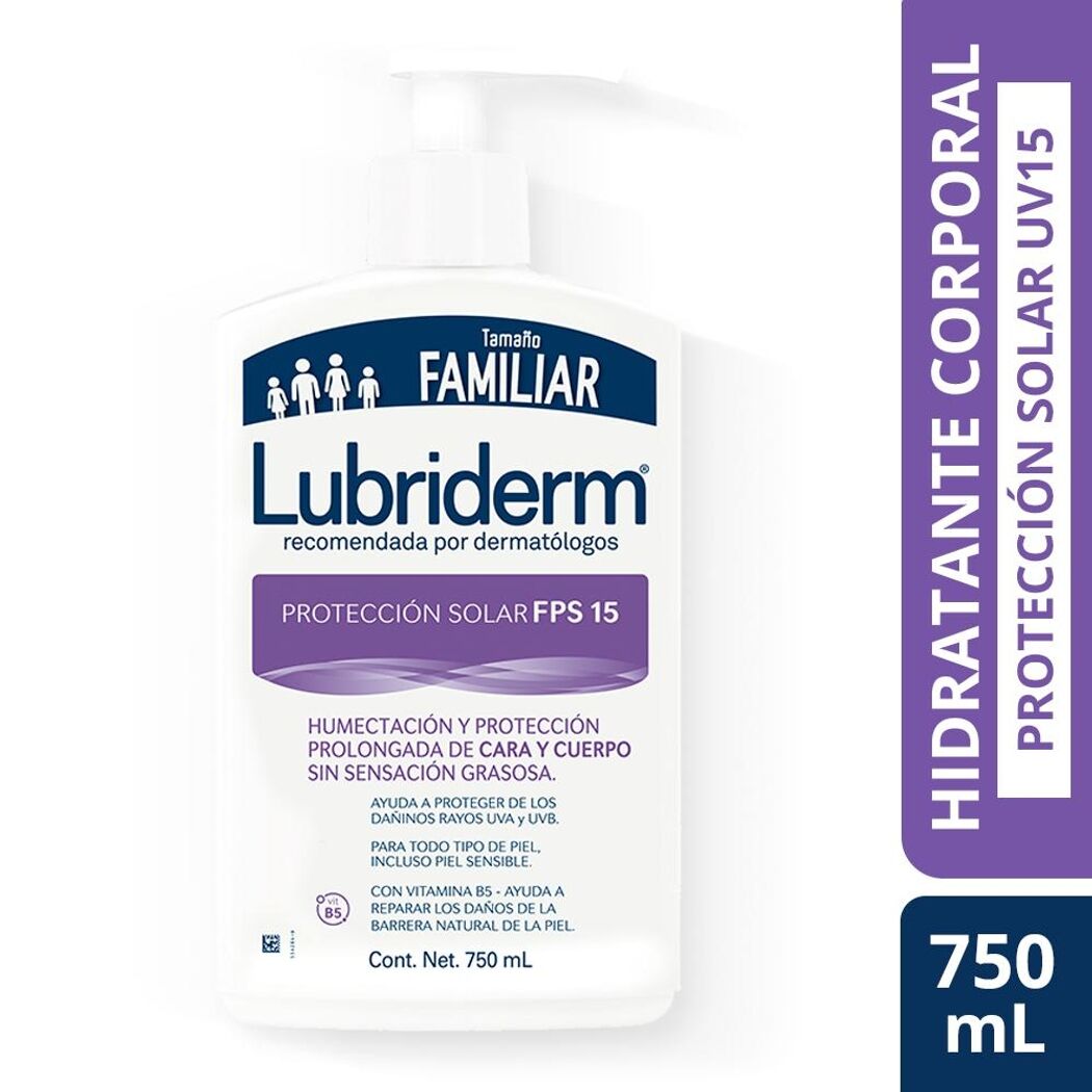 Loción Hidratante Lubriderm UV-15 Protección Solar 750ml