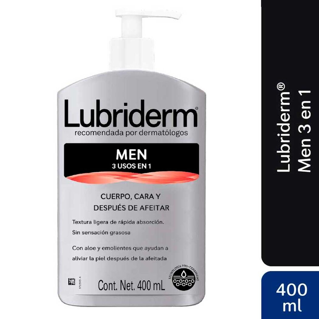 Lubriderm® Men’s 3 en 1 Crema de Afeitar Rápida Absorción 400ml