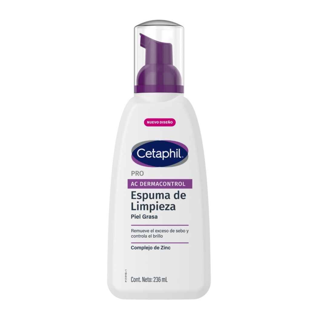 Limpiador Facial Espuma Pro AC Piel Grasa Cetaphil 236ml