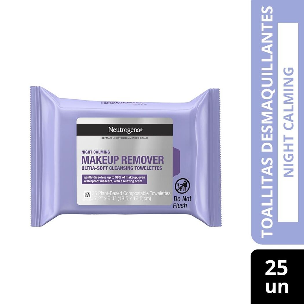 Toallitas Desmaquillantes Neutrogena® Night Calming 25 Unidades