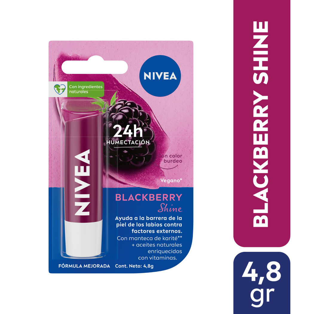 NIVEA Bálsamo Labial Blackberry Shine 4.8g