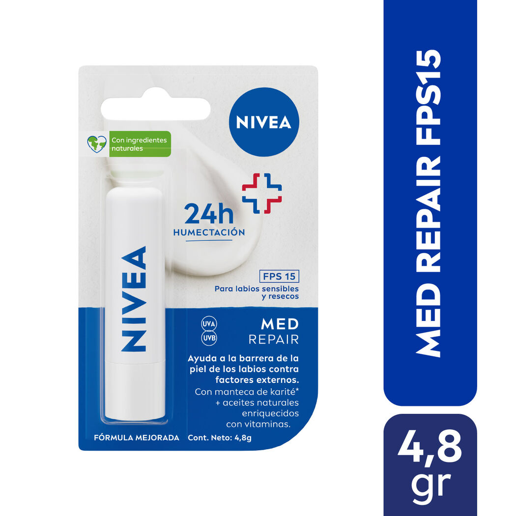 NIVEA Bálsamo Labial Med Repair FPS15 4.8g