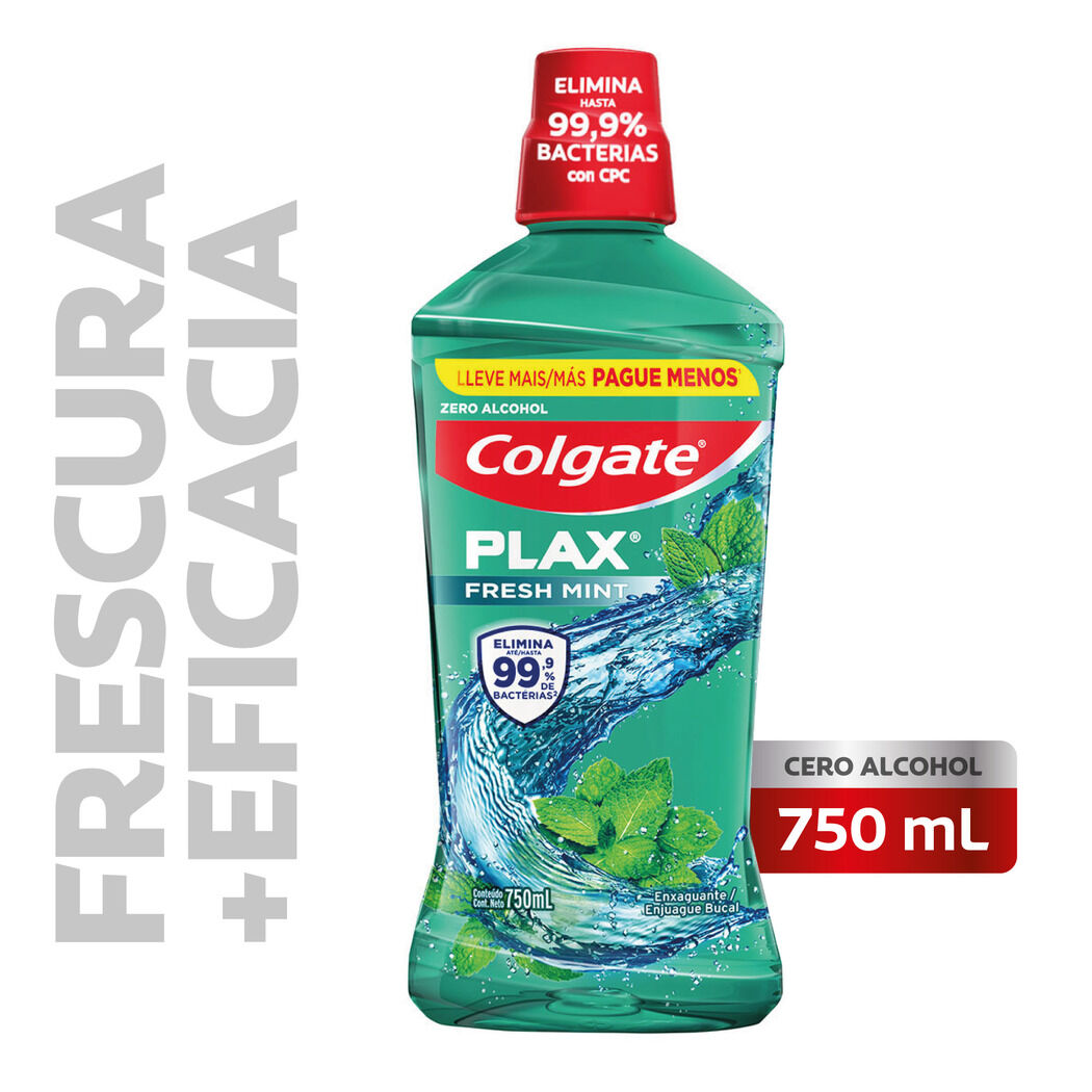 Enjuague Bucal Plax Fresh Mint 750ml