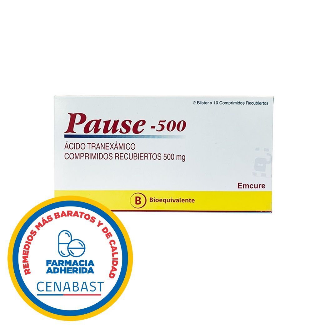 Pause (B) Ácido Tranexámico 500mg 20 Comprimidos Recubiertos - Cenabast