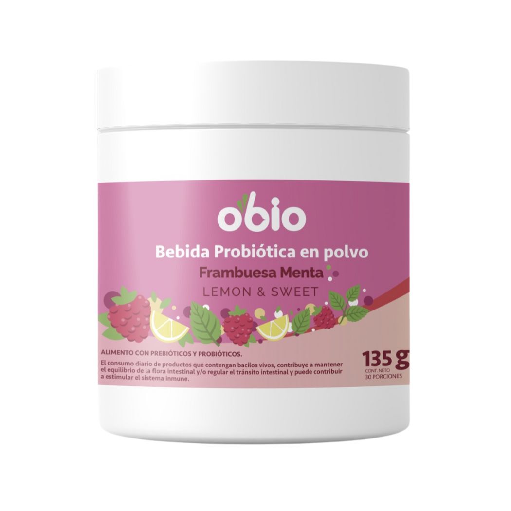 Probióticos en polvo sabor Frambuesa-Menta 135g