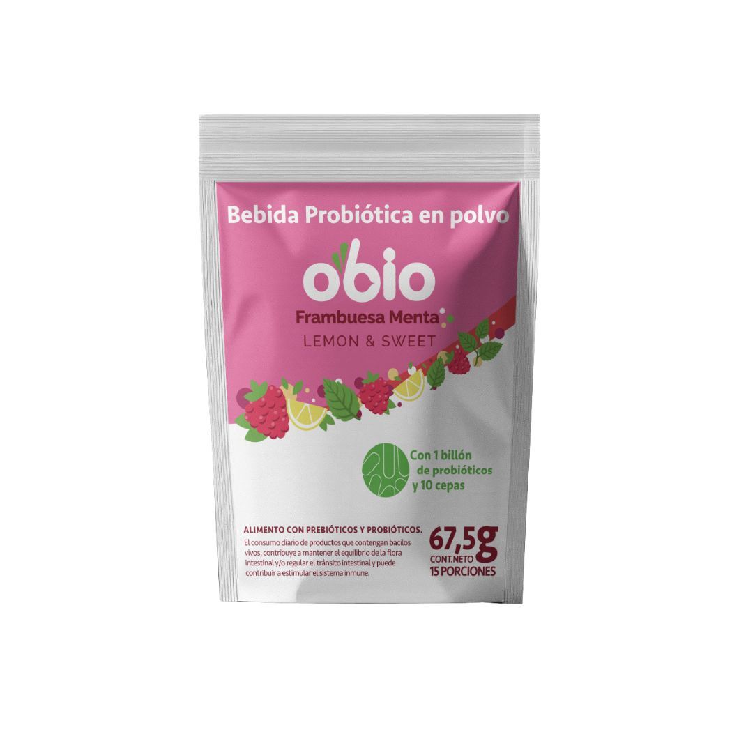 Probióticos en polvo sabor Frambuesa-Menta 67,5g