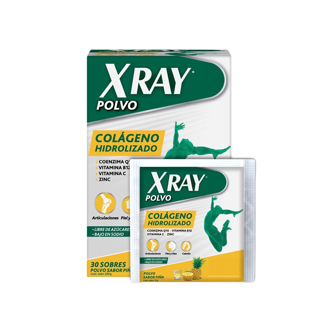 X Ray Colágeno Polvo Sabor Piña 30 Sachets