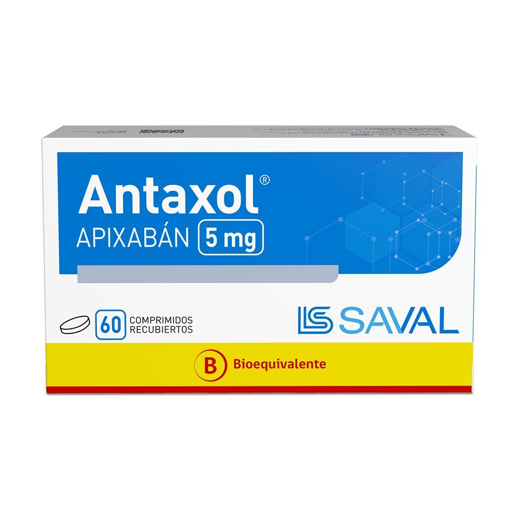 Antaxol (B) Apixaban 5mg 60 Comprimidos Recubiertos