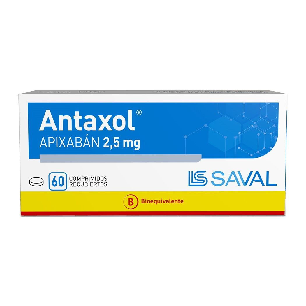 Antaxol (B) Apixaban 2.5mg 60 Comprimidos Recubiertos