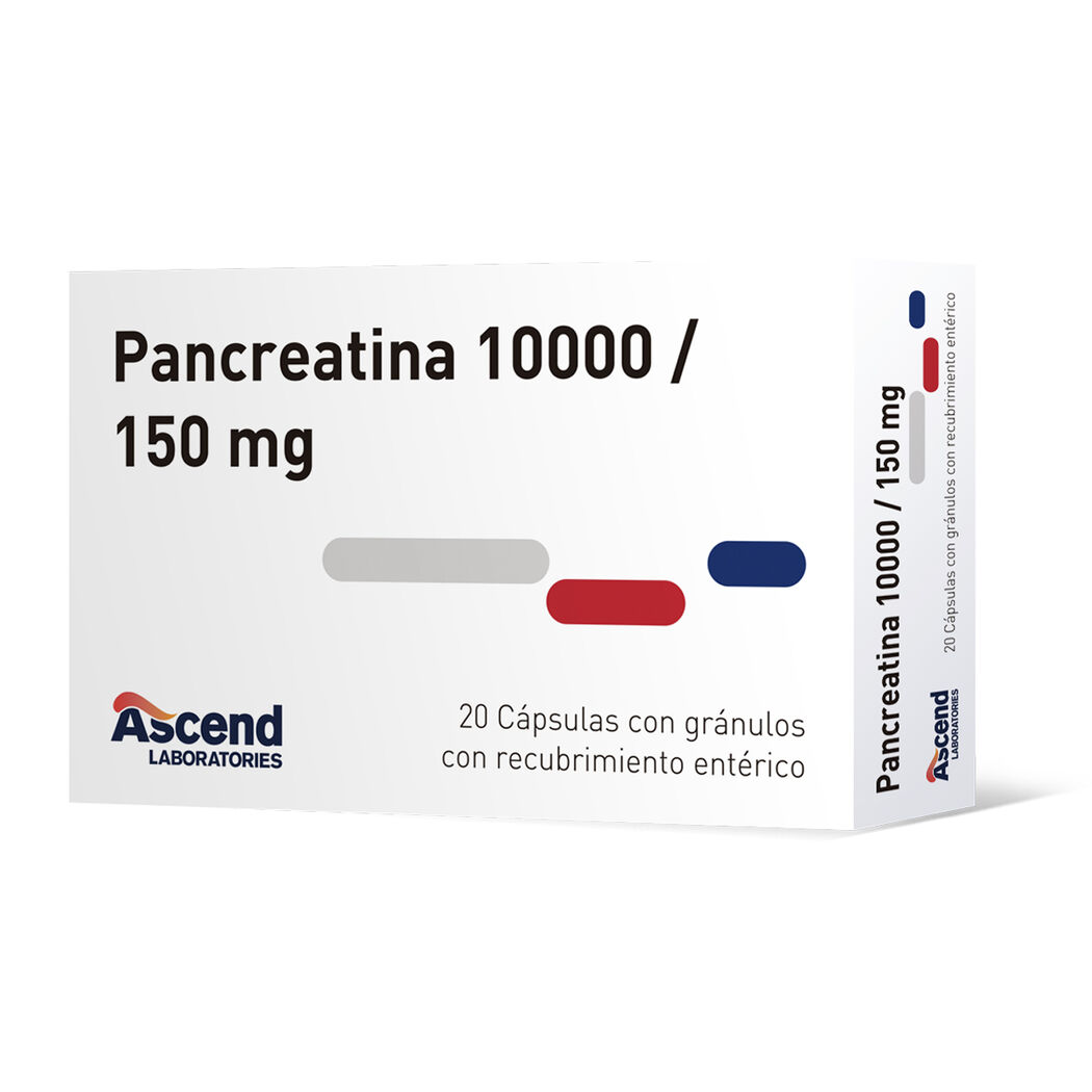 Pancreatina 10000 / 150mg 20 Cápsulas Recubiertas