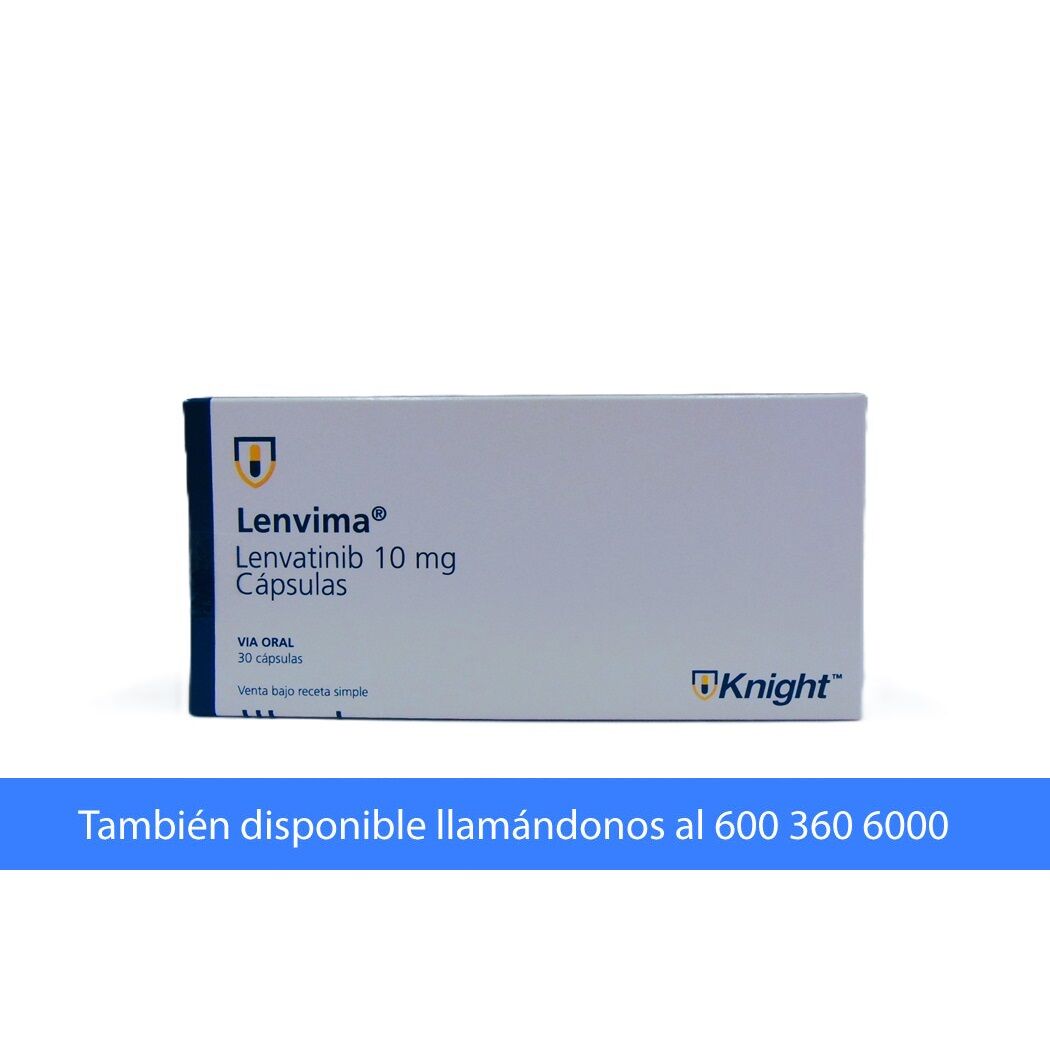 Lenvima Lenvatinib Mesilato 10mg 30 Cápsulas