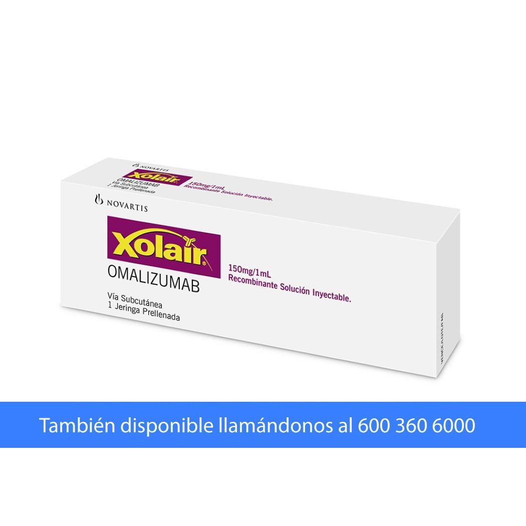 Xolair Omalizunab 150mg/ml Inyectable 1 Jeringa Prellenada