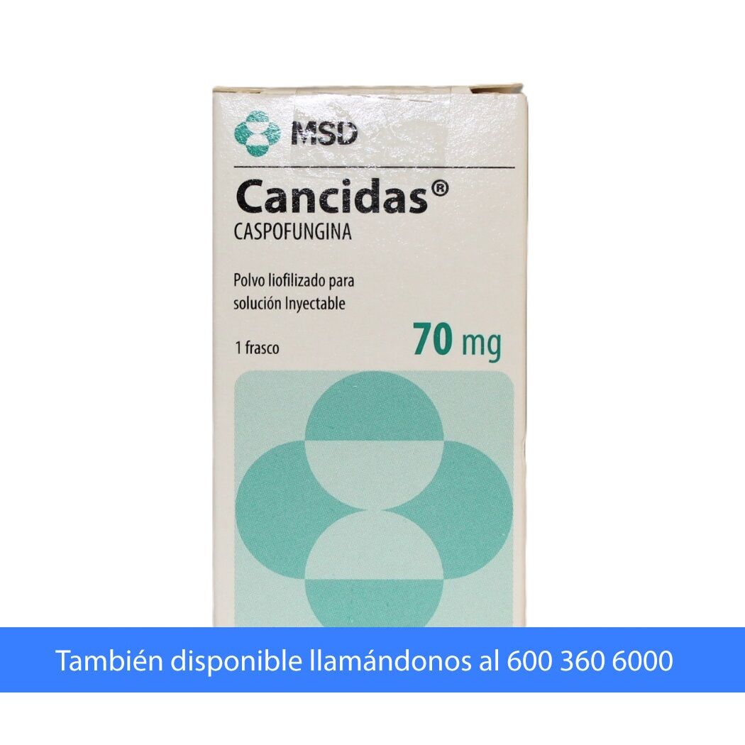 Cancidas Caspofungina 70mg IV Inyectable 1 Frasco-Ampolla