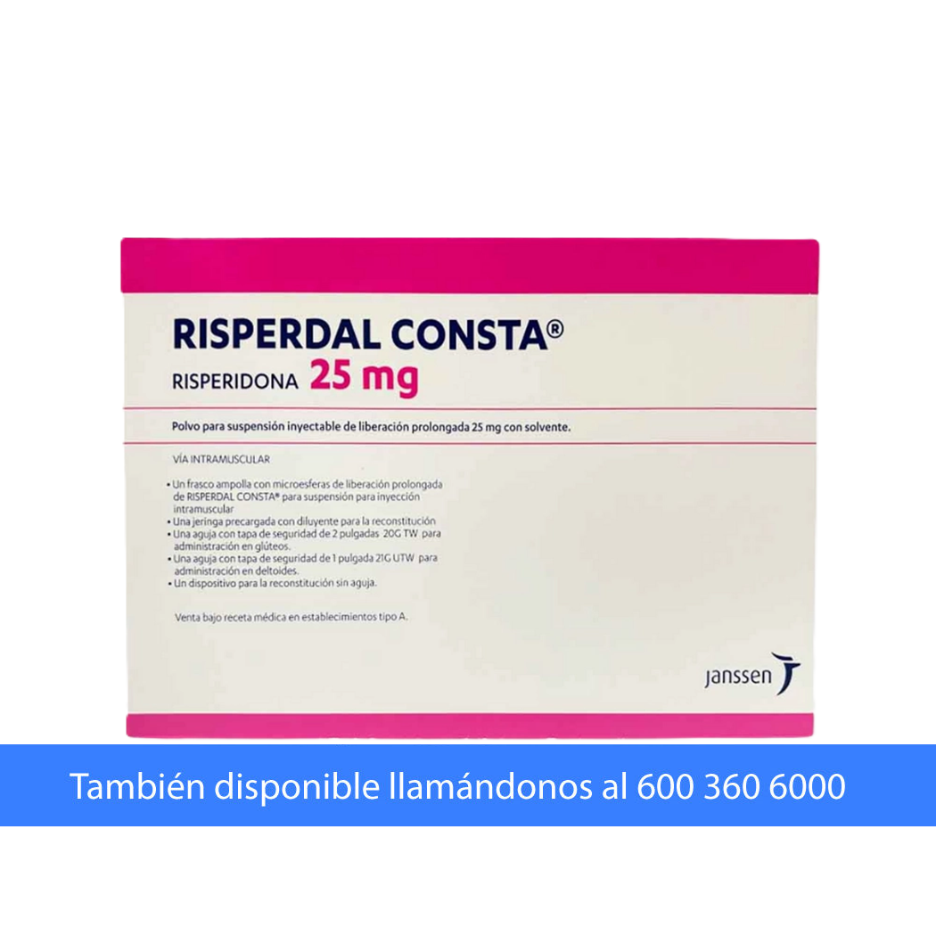 Risperdal Consta Risperidona 25mg Polvo Inyectable 1 Vial