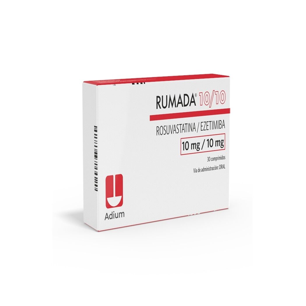 Rumada Ezetimiba 10mg / Rosuvastatina 10mg 30 Comprimidos