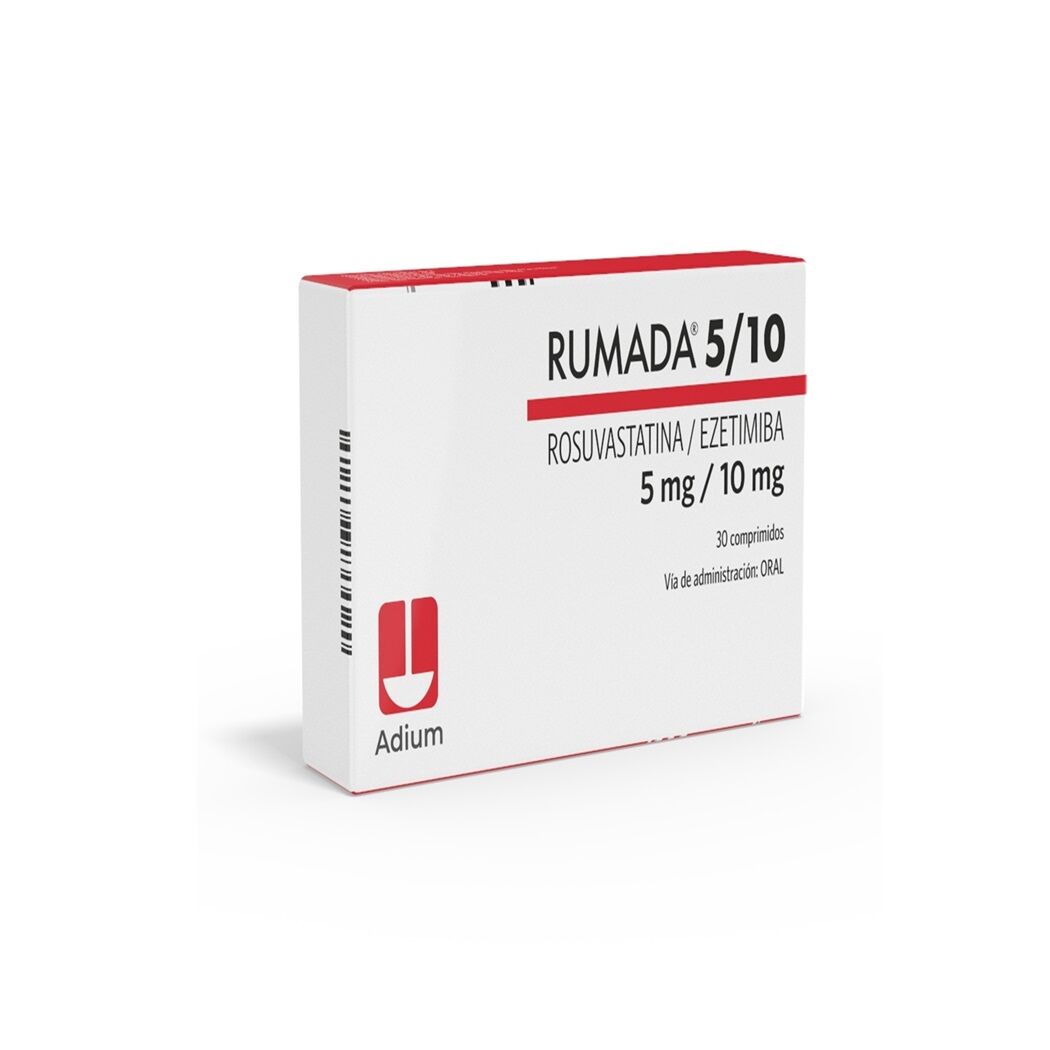 Rumada Ezetimiba 10mg / Rosuvastatina 5mg 30 Comprimidos