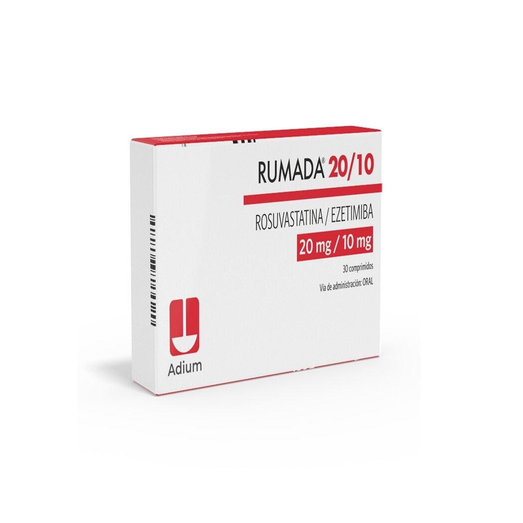 Rumada Ezetimiba 10mg / Rosuvastatina 20mg 30 Comprimidos