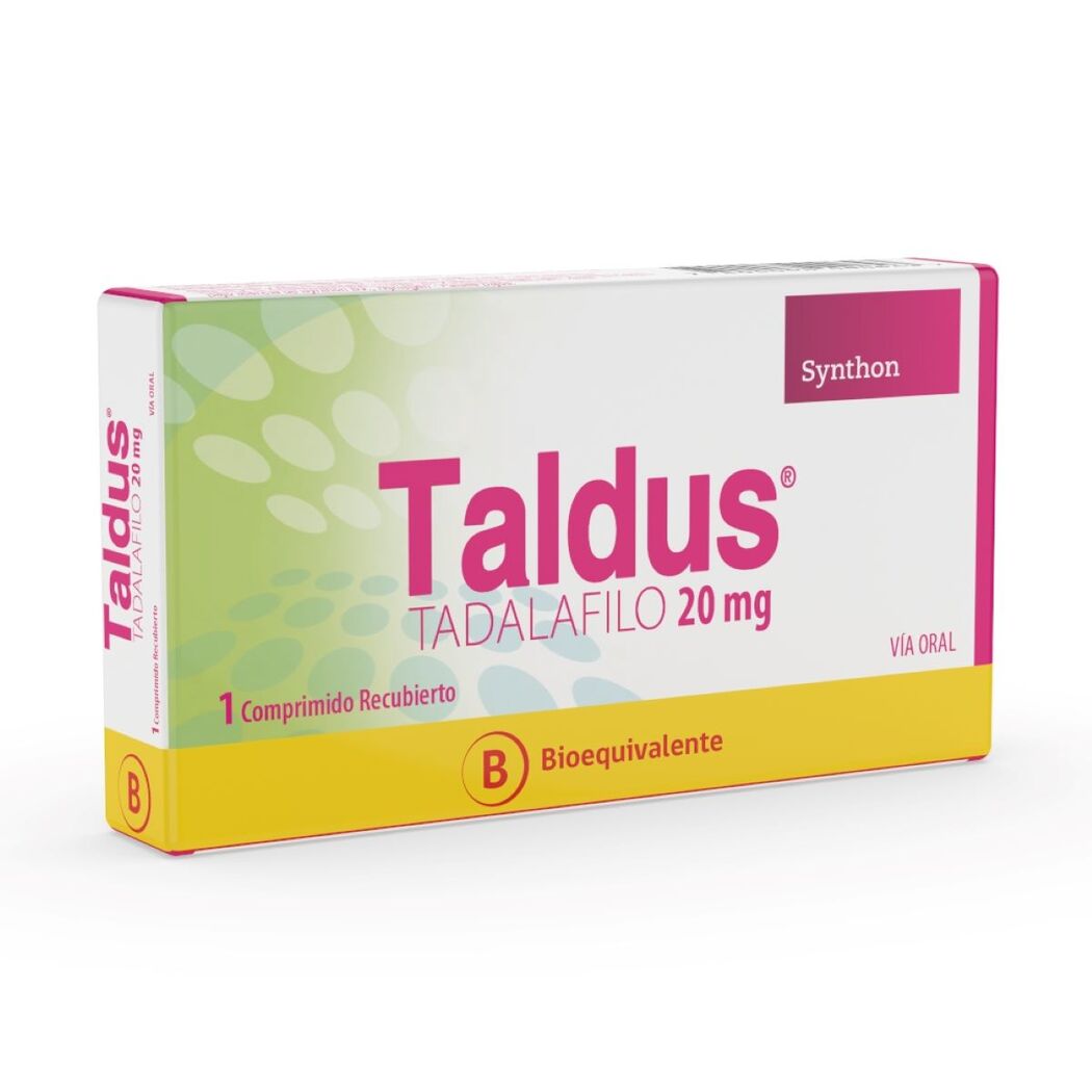 Taldus (B) Tadalafilo 20mg 1 Comprimido Recubierto