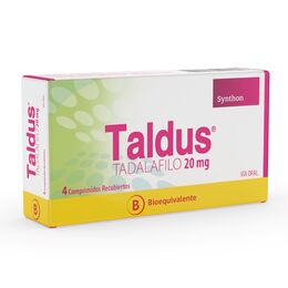 Taldus (B) Tadalafilo 20mg 4 Comprimidos Recubiertos